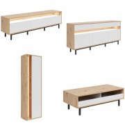 Komplet mebli BRW GAP NOWY | zestaw do salonu | LED | okazja