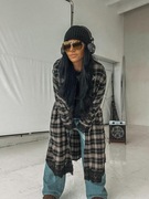 ZOCCO miękka,  czesana bawełniana sukienka koszula wykończenia z koronki