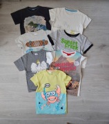 Zestaw koszulek 122 t-shirty 7 sztuk chłopięce dla chłopca