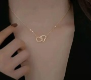 Pozłacany Naszyjnik z Serduszkami 
