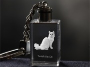 Turkish Van Cat brelok sześcienny ŚWIECĄCY KOT