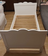 ŁÓŻECZKO DZIECIĘCE BIAŁE 140x70 MARSELL KLUPŚ + MATERAC + POKROWIEC