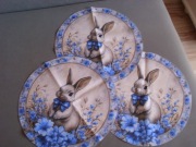 serwetka serweta wielkanoc królik zając podkładka 3szt zestaw wyprzedaż