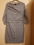 sukienka w czarno białą kratkę/pepitkę Roz,44