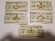 Bon towarowy 1 cent 1 lipca 1969