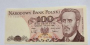 100zł L.Waryński 1988r,UNC z paczki ban.seria TM