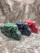 Piękna świeca świeczka motor z czaszką