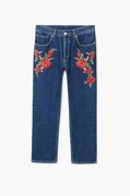 MANGO - JEANSY Z HAFTEM - KWIATY - 34