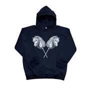 Bluza dziecięca oversize Hobby Horse beżowa z kapturem 146/152