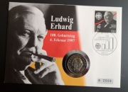 Niemcy 1997 dwie marki, moneta Ludwig Erhard.