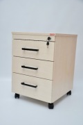 Kontenerek biurowy, szafka, komoda - 3 szuflady - centralny zamek