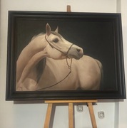 Juliusz Kossak - "Koń" obraz sygnowany i datowany akwarela