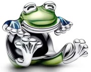 Charms Pandora zielona żaba żabka srebro 925