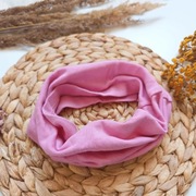 Komin apaszka rozowa bawelniana na szyje jesień jesienny