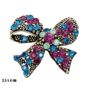 Broszka kokarda kolorowa