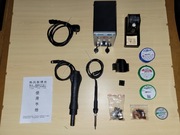 Stacja lutownicza lutownica opalarka hot air 2w1 TECHREBAL 8586 akcesoria 