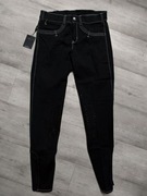 Bryczesy męskie Covalliero czarne silikon kolanowy 46