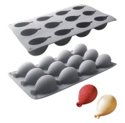 BALONY Kształt 12gn forma silikon 30*17.5*3.5 do Pieczenia Musów Zdobienia