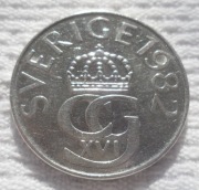 Szwecja Król Karol XVI Gustaw Bernadotte SEK 5 koron kronor 1982 KM# 853