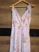Sukienka liliowa plisowana lato L 40