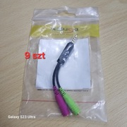 Adapter rozdzielacz rozgałęźnik Mini Jack 4PIN Męski - 2x Jack 3Pin DeLock