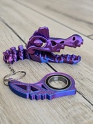 Keyspinner + Spinozaur 2w1 3D - KeyRambit KeyFlipper Druk3d Fidget Keychain