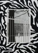 Nowa Huta, Centrum A - limitowany sitodruk achromatyczny G. Makocka