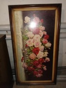 Obraz róże  w ramie oleodruk 