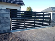 Brama harmonijkowa łamana składana z automatyką i MONTAŻEM