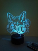  lis lampka nocna z pilotem. lampka led