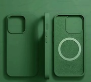 Iphone 15 Pro Magsafe Liquid Silicone Magnetic Case Zielony Etui
