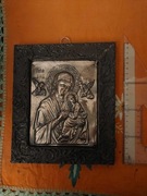 "Matka Boska Nieustającej Pomocy" miedziana płaskorzeźba, obrazek, ikona