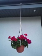 Zawiesie, wieszak na doniczkę ze stali nierdzewnej.