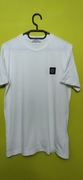 Koszulka t-shirt  Stone Island biała z czarnym logo z bawełny  crewneck 