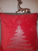 poszewka czerwona dekoracyjna choinka eurofirany jasiek