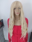 Peruka blond falowana z grzywką, wyprzedaż