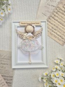 Pamiątka komunijna dla dziewczynki. Anioł Stróż, ramka 