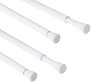 Karnisz teleskopowy zaciskowy 40-70 cm bez wiercenia, biały, metalowy