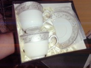 NOWE porcelanowe filiżanki ze spodeczkami