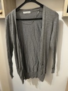 Szary sweter kardigan 34 xs Amisu
