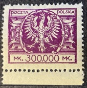 POLSKA Fi.178*, 1924r. - Duży orzeł na tarczy barokowej