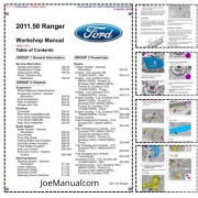 Ford Ranger 2011.50 Workshop Repair Manual Instrukcja serwisowa naprawcza