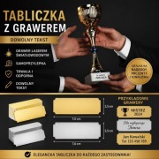 Tabliczka z grawerem – do prezentu | 7,6 x 2,5 cm | samoprzylepna