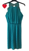 Sukienka zielona morska Samsoe Samsoe S 36 odkryte plecy