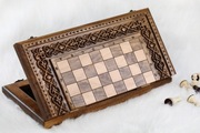 Chess Set With Board,Wooden, Handmade 40x40cm