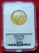2 Złote  2008 r - Herbert   GCN   MS 65 !! Rzadkość ta moneta w MS 65 !!