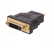 Adapter HDMI wtyk - DVI-D gniazdo czarny zestaw 50 szt