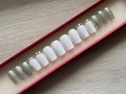 Ręcznie malowane sztuczne paznokcie, press on nails, tipsy handmade