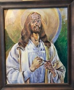 kopia obrazu Chrystus w Emaus J.Malczewskiego 