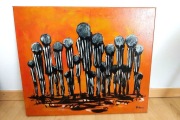 Obraz Malowany Farbami Akrylowymi 60x50 cm